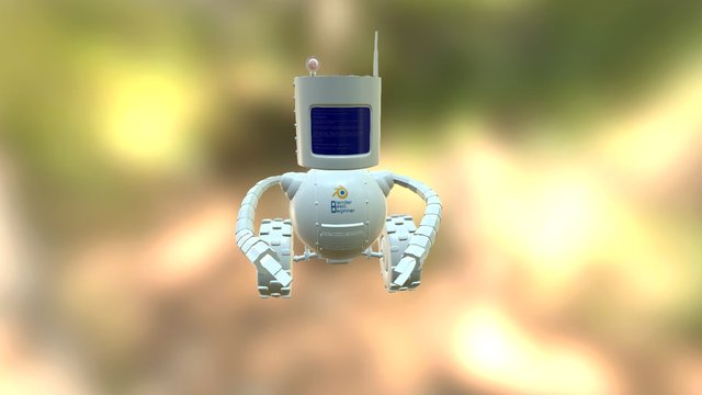 BlueScreen Robot 3D Model
