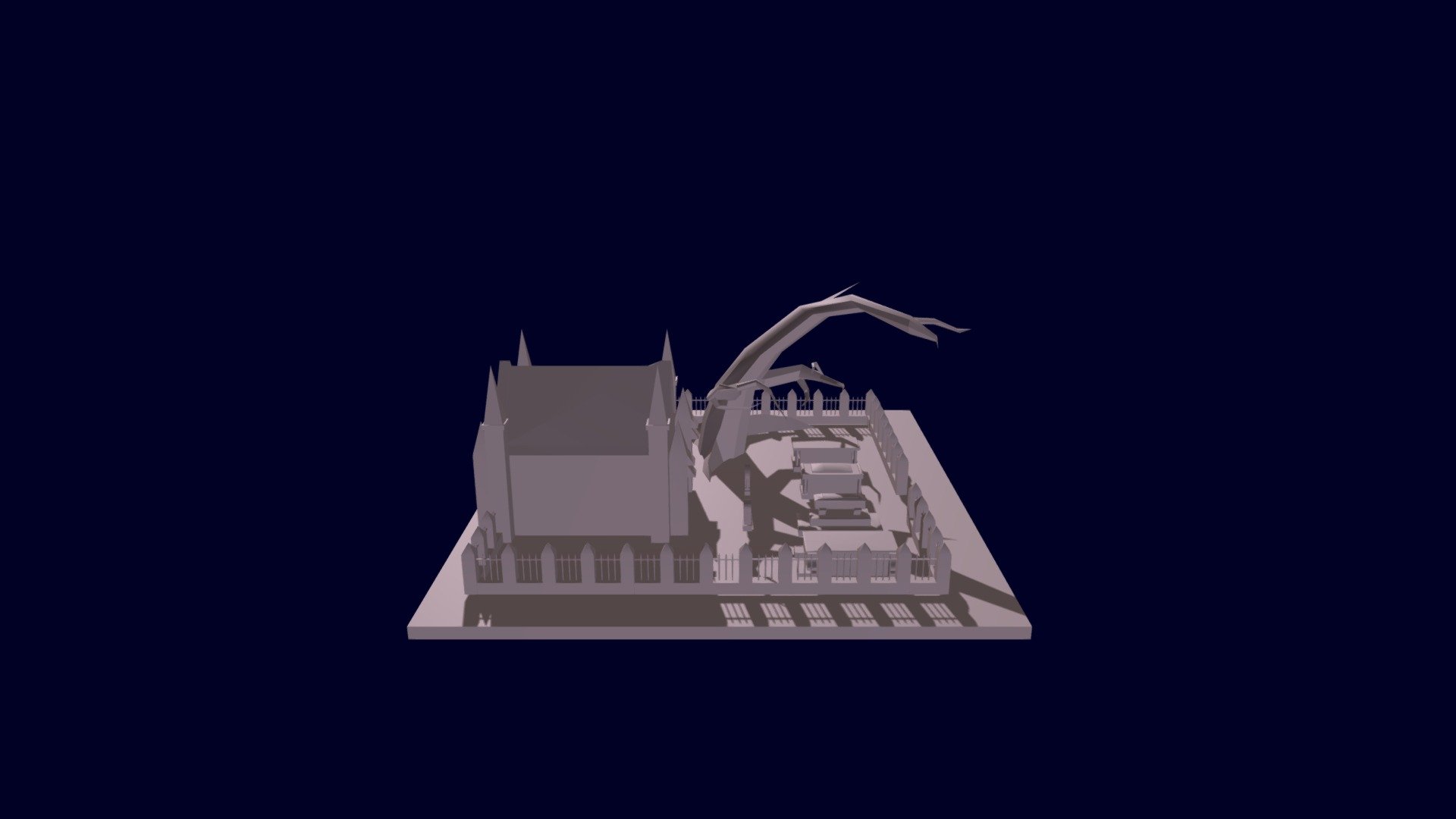 Cemetery Diorama Scene