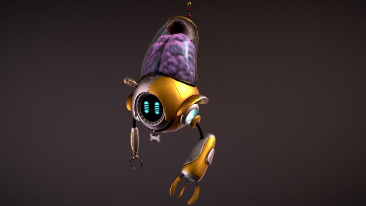 Lowpoly_Character_Robot_Chappy 3D Model