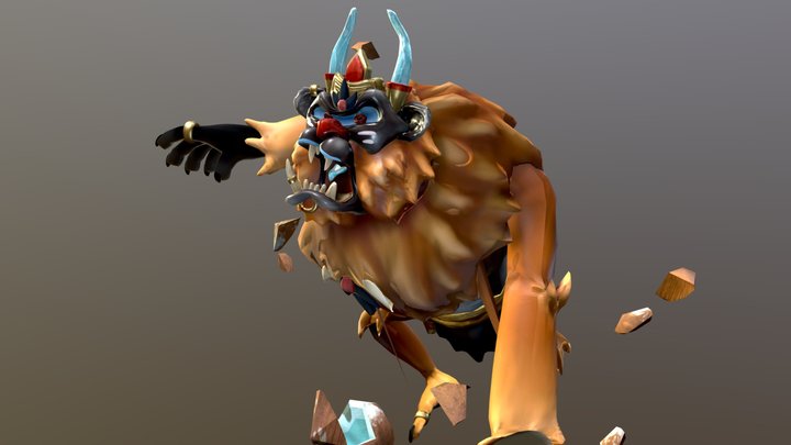 Zuma the Aztec Guardian 3D Model