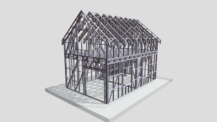 Дом 5x8 h=2,8; 1-3 3D Model