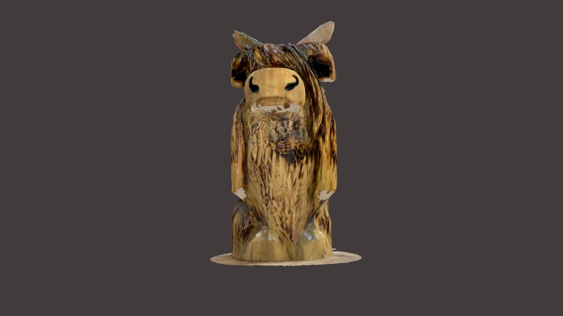 Highlander Wooden Cow