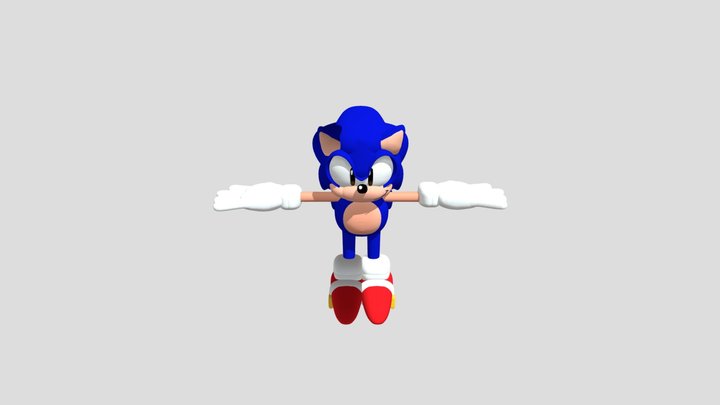 Custom Paint 3D Sonic model: August 2025 Revamp
