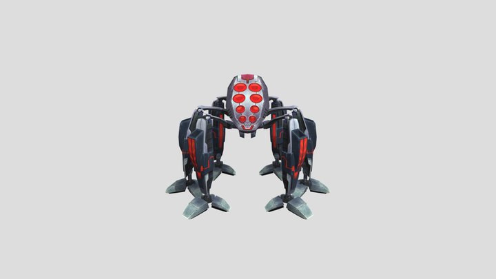 Spider Bot Anim 3D Model