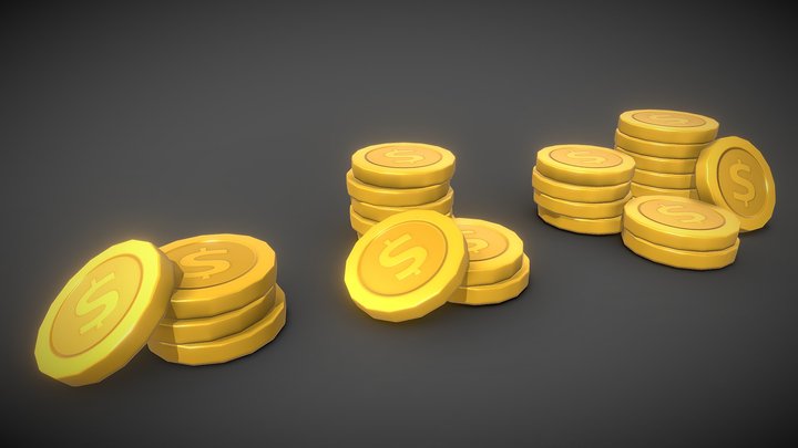 FREE - Coin Pack 3D Model