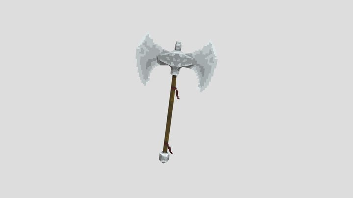 Double Axe Low Poly 3D Model