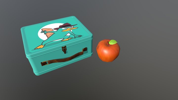 Apple and Lunchbox 3D Model