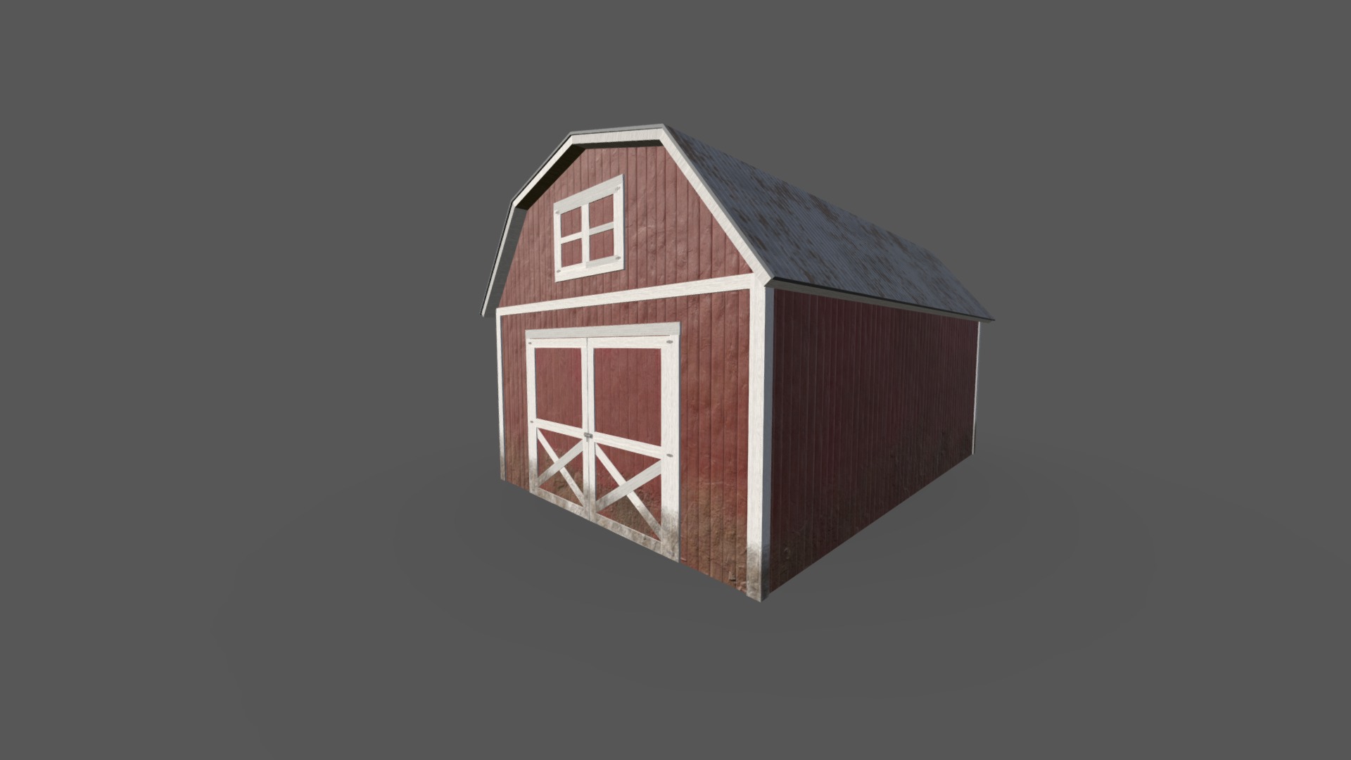 3D model Barn - This is a 3D model of the Barn. The 3D model is about a house with a garage.