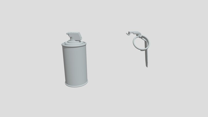 Grenade Smoke High Poly 3D Model