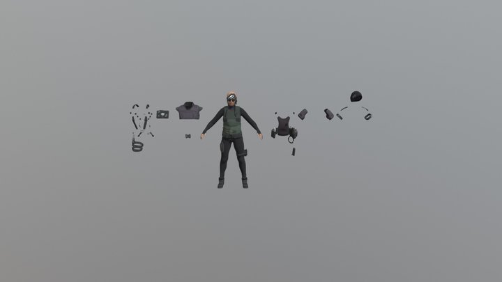 Chf 707 Explode 3D Model