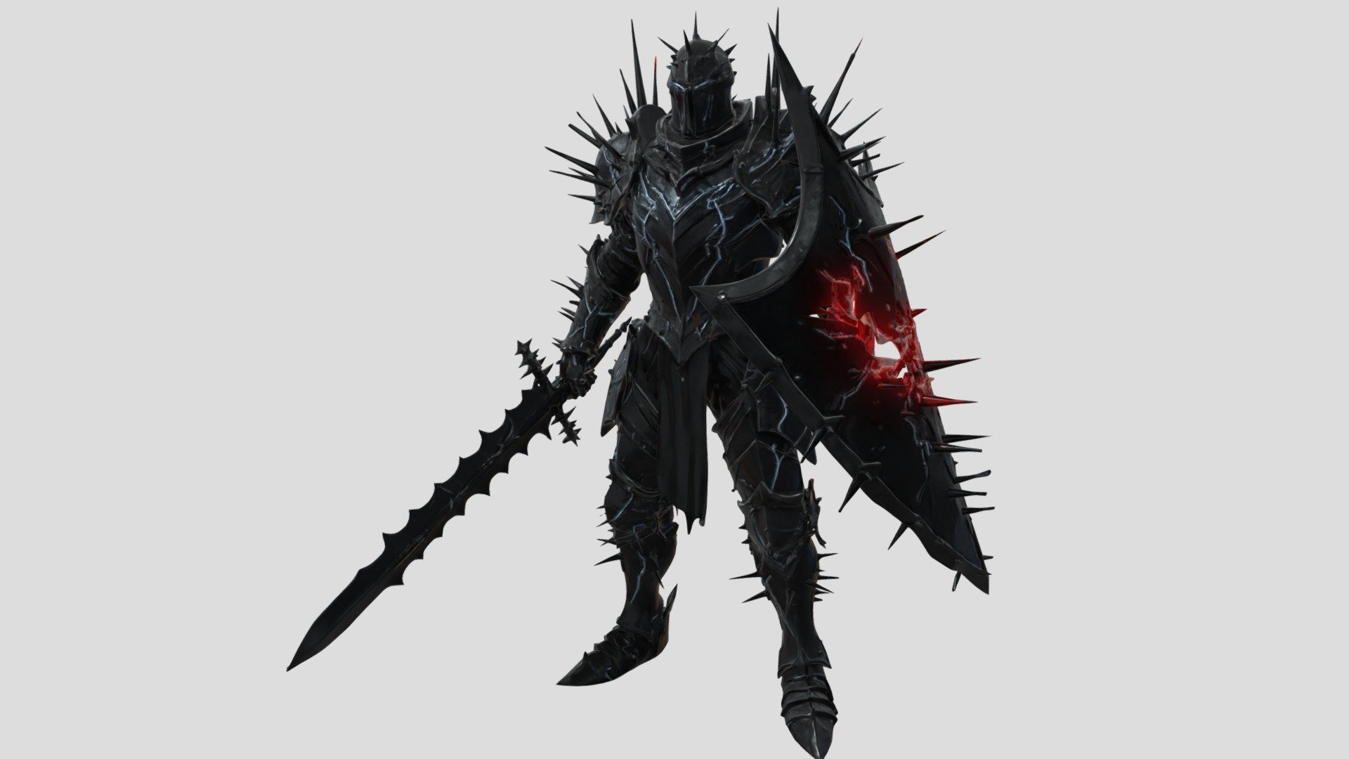 Dark Knight – Spiked Black Armored Warrior - Download Free 3D model by  Pigcraft (@s8819296) [e2447a4], image size:1920x1080