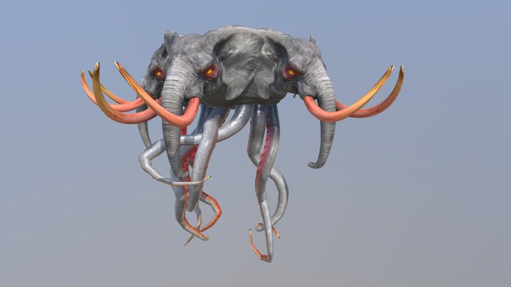 Elephant Heads V5 3D Model