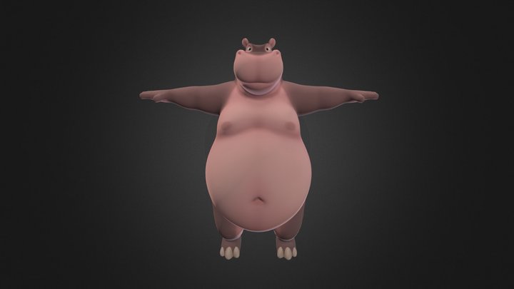 MaiTai the Hippo (by Eligecos) 3D Model