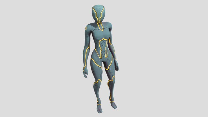 Cyber Runner 3D Model