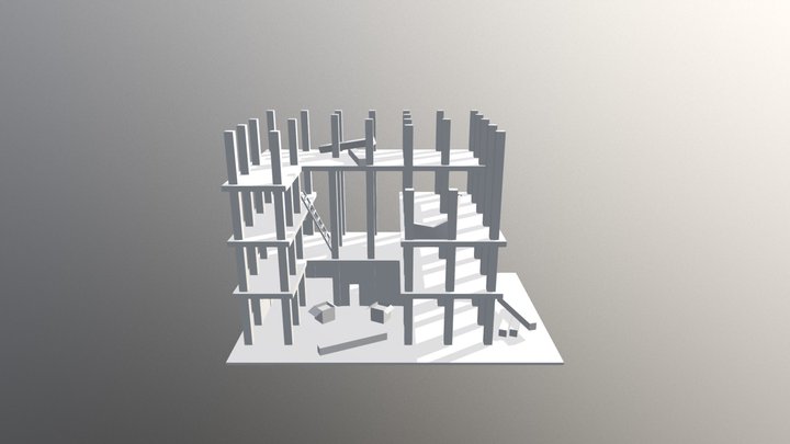 Low Poly Construction Site 3D Model