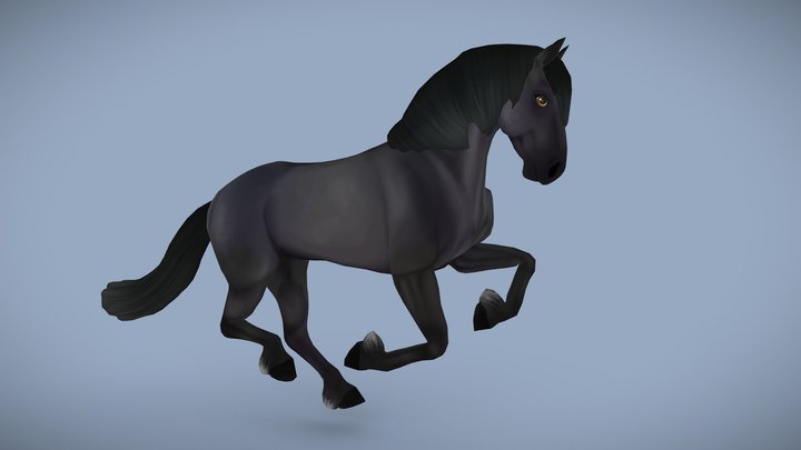 Icelandic Horse at gallop 3D Model
