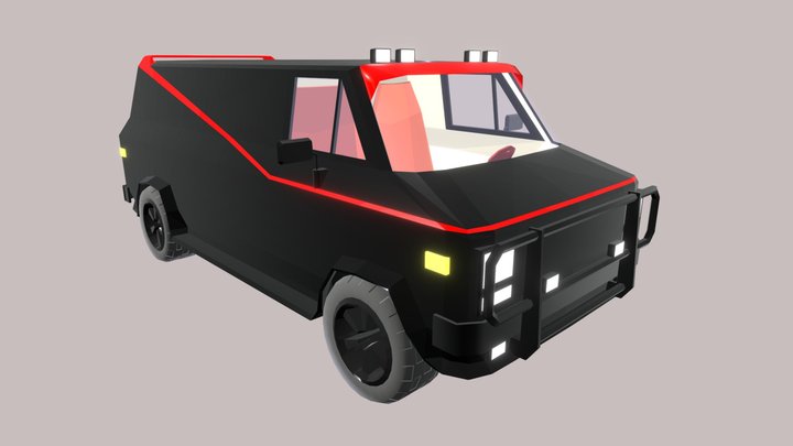 GMC Vandura - Legendary Van Low Poly 3D Model