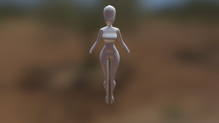 Blocagem Girl 3D Model