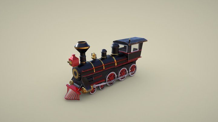 Western Train 3D Model