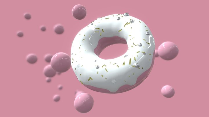 Pinky Donut 3D Model