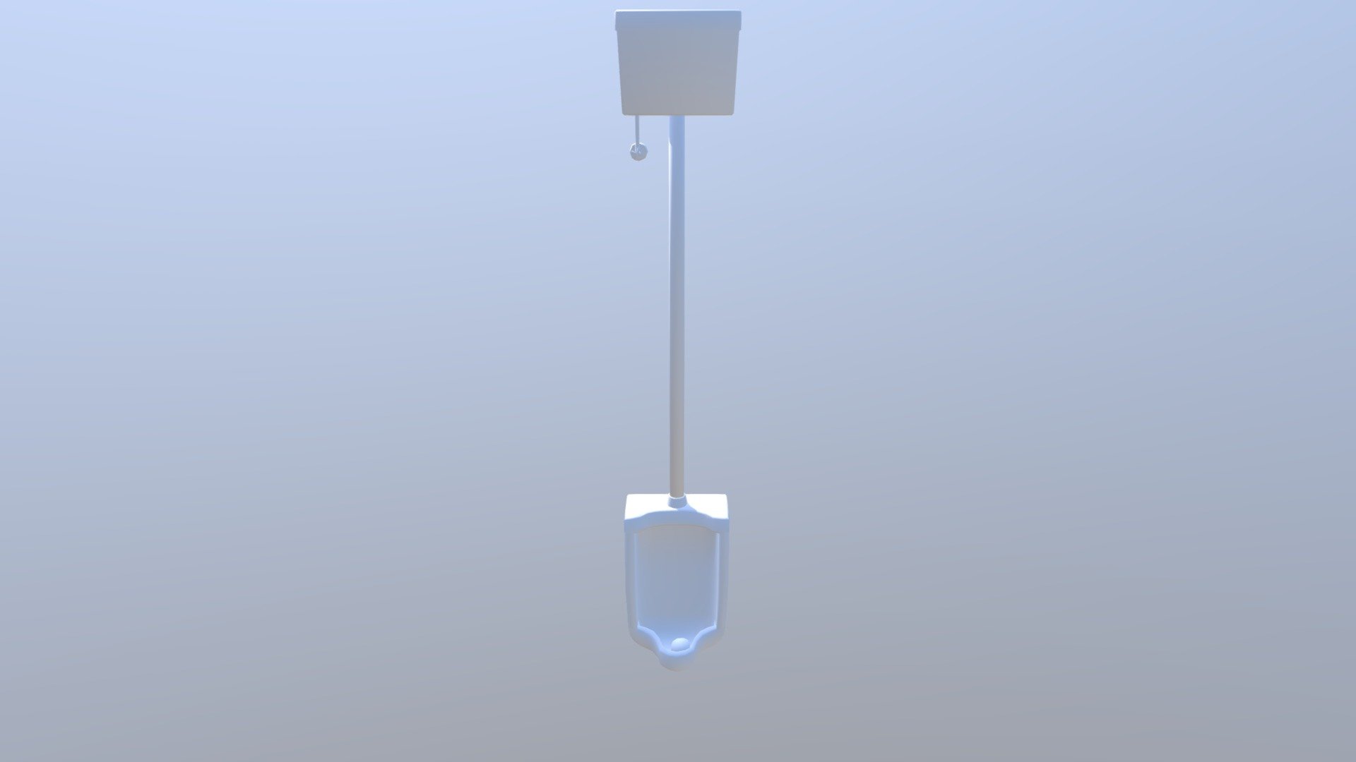 Urinal on a high level cistern/tank