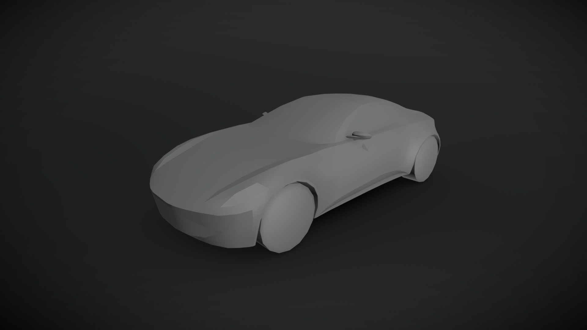 Low Poly - Aston Martin DB10 V2 Untextured