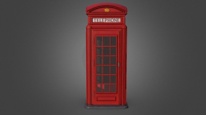 London Red Phone Box 3D Model