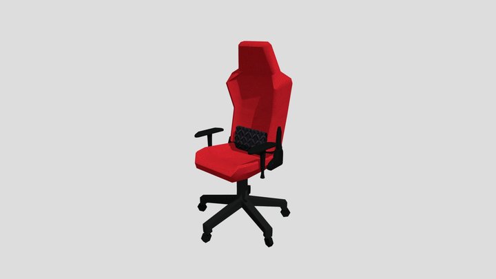 Gaming chair 3D low poly modeled in Maya 3D Model