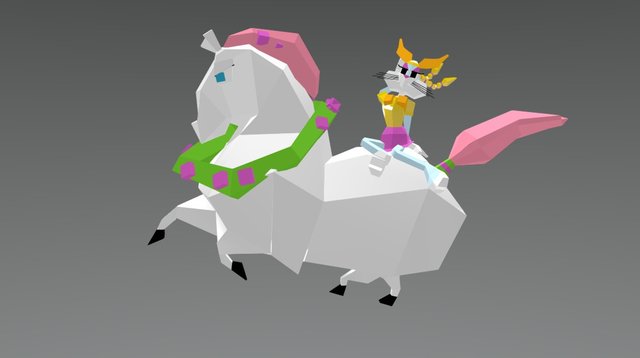 Bugs Bunny and horse from "What's Opera, Doc" 3D Model