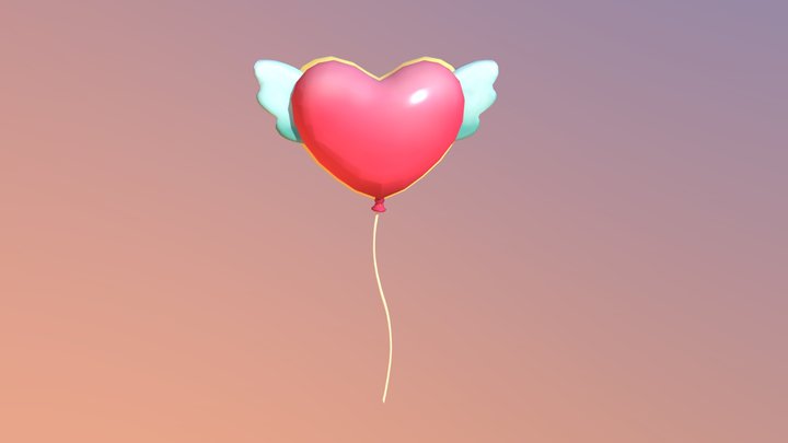 Heart Balloon 3D Model