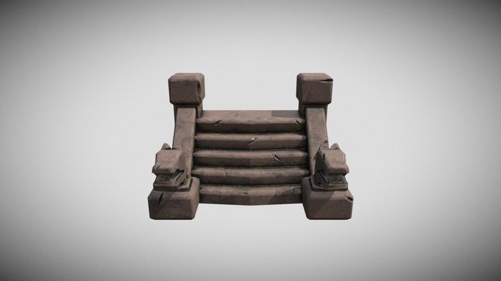 Stairs for fantasy game 3D Model
