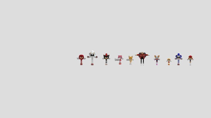sonic.exe the disaster 1.2 models 3D Model