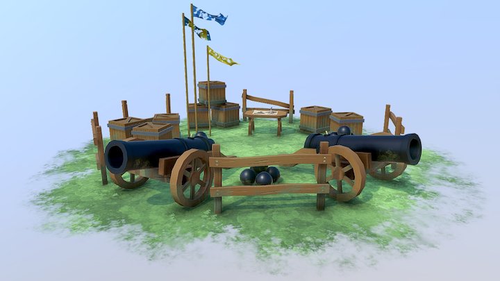 Stylized Encampment 3D Model