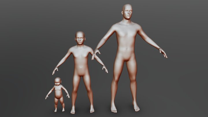 Simple Human Pack – Free 3D Model STL