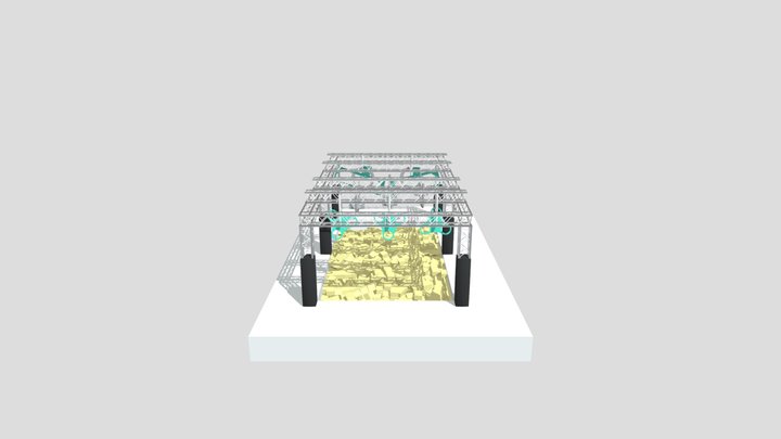 Ninja Warrior Gym 3D Model