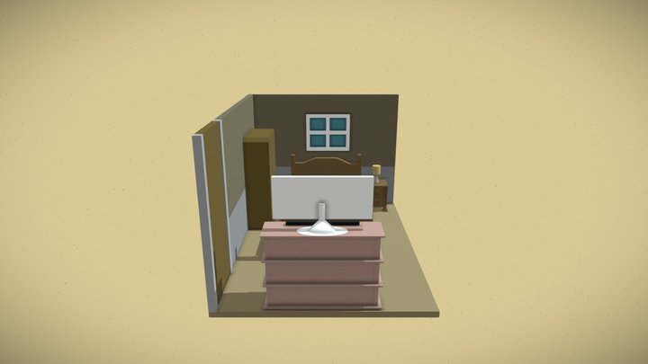 Adult Bedroom 3D Model