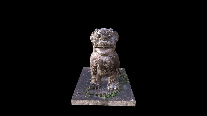 Nghê đá Chăm TK XII 3D Model