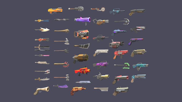 Toonweapons 3D models - Sketchfab