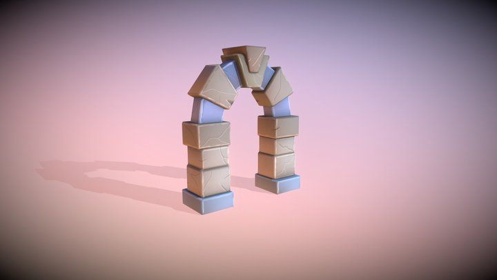Stylized - Door Frame (Free) 3D Model