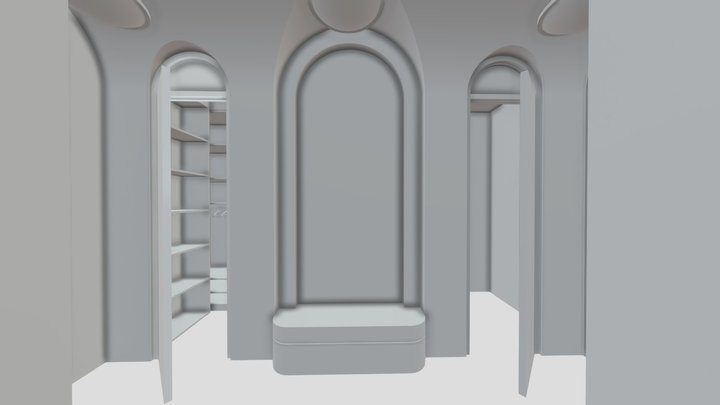 RESTROOM AND COAT CLOSET 3D Model