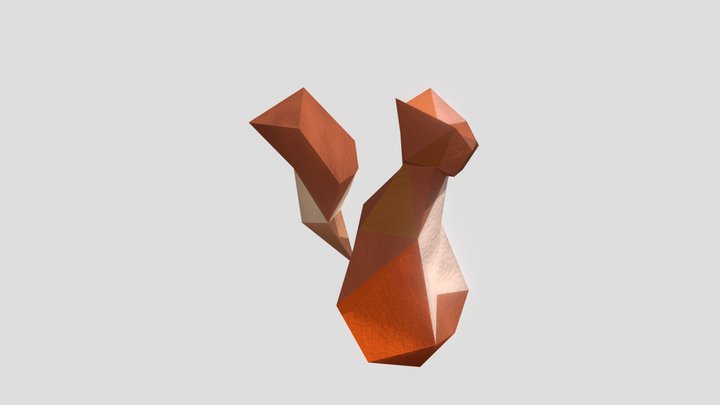 Lowpoly Squirrel 3D Model