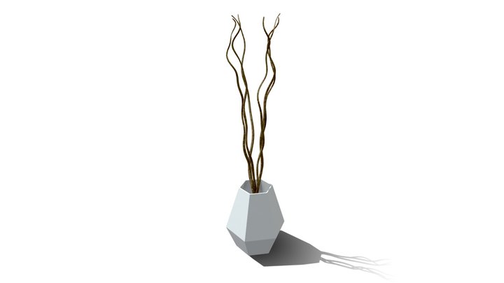 Vase with branches 3D Model