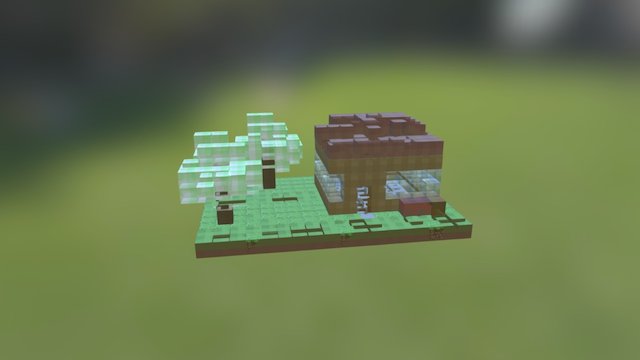 Minecraft Huisje 3D Model