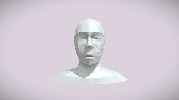 Human Low-Poly Head 3D Model