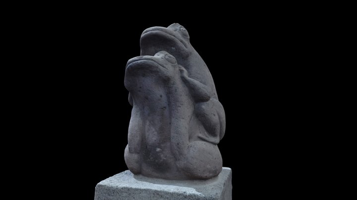 Modelo 3d de escultura de Rana 3D Model