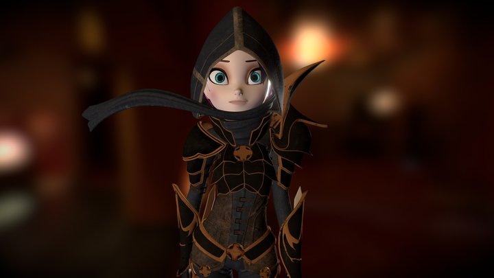 Demon Hunter fant art 3D Model