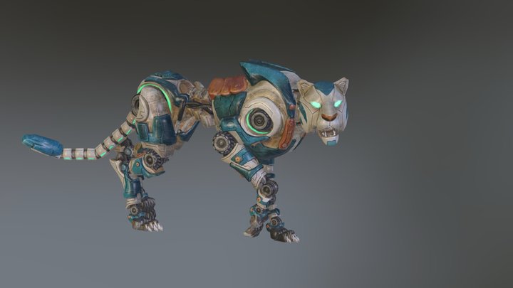 Sci Fi Leopard 3D Model