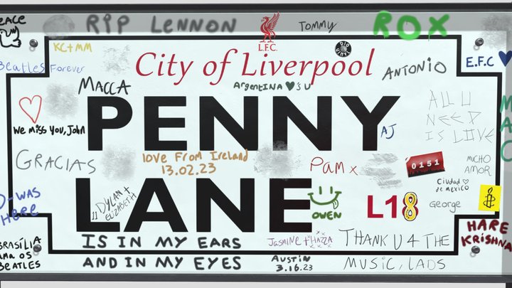 Penny Lane sign, Mossley Hill 3D Model