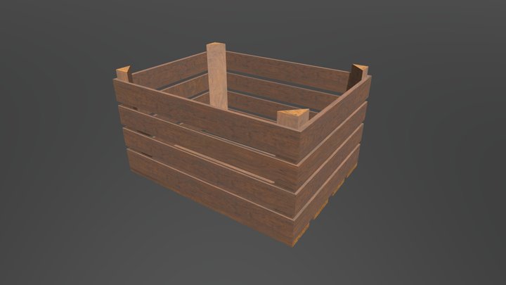 Wooden Crate 3D Model