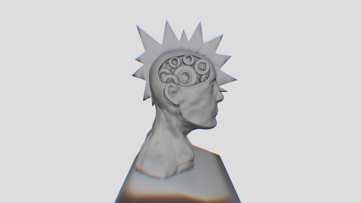 Right Brain Electronics Logo 3D Model